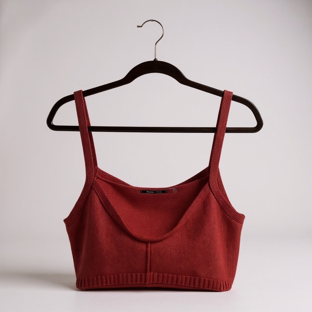 NWT Brazeau Tricot Cashmere Wonderland Tank In Rubarb